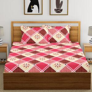 Double bed sheet with 2 pillow cover